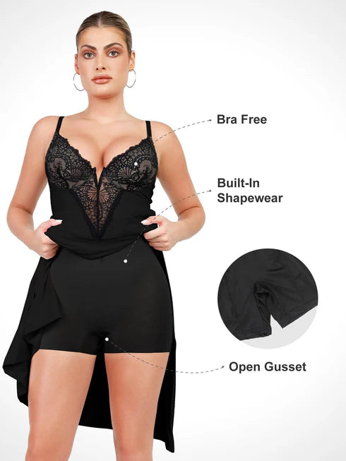 Balmin™ -The  Shapewear lace dress, shapes your curves with unique elegance!